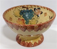 Italian Ceramic Pedestal Serving Bowl, 6½" H