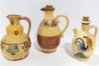 Italian Ceramic Pitchers, 7½" H Max