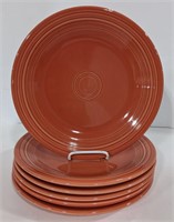 Vintage Coral Fiestaware Dinner Plates
 *Bidding