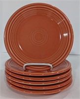 Vintage Coral Fiestaware Salad Plates 
*Bidding