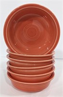 Vintage Coral Fiestaware Shallow Bowls
 *Bidding