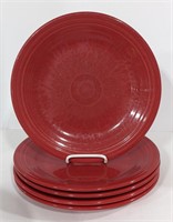 Vtg Fiestaware Dinner Plate, Red, 10½". Bidding