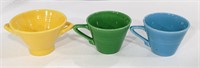 Ceramic Teacups & Sugar Dish, Unmarked