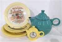 Mix Homer Laughlin & Fiestaware incl Teapot,