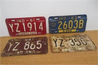 1950's & 1960's Indiana License Plates