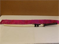 Samurai Sword White Sheath Black Ribbon