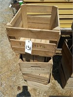6 Ts Smith Wooden Crates