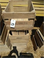 6 Ts Smith Wooden Crates