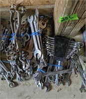 Mechanic Wrench Lot Various Sizes Etc