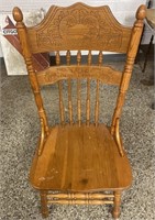 20"x17”x42”. Wooden Chair.  No Shipping