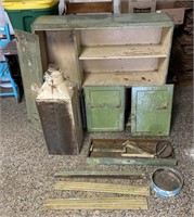 40"x11”x37”. Top Of Hoosier Cabinet Parts Green