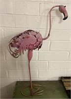 29" Metal Pink Flamingo. Ships