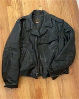 Size 48 Leather Jacket missing Zipper Pull