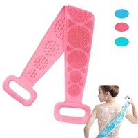 Pink Silicone Bath Scrubber