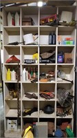 Cubby Cabinet w/ Oils, Supplies, Tools, Etc.
