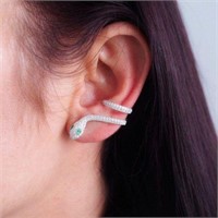 Snake Crawl Ear Cuff Silver