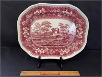 LOVELY EARLY SPODE TRANSFERWARE SERVING PLATTER