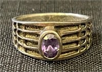 NICE STERLING SILVER ART DECO RING