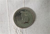1967 5c CANADA NICKEL FIVE CENT COIN RABBIT