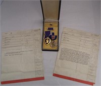 Purple Heart, Valor Medal w Soldier Provenance