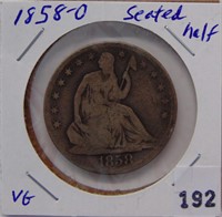 1858-O Seated Half Dollar, VG