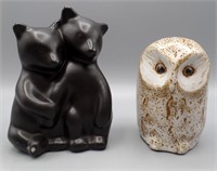 Pigeon Forge Pottery Tenn Owl & Bears