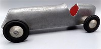 No 3 Pewter Derby Racecar 8 3/4"