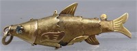 14k Gold Reticulated Fish Pendant
