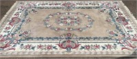 PRETTY MACHINE MADE WOOL RUG - PASTEL COLORS