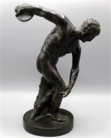 Myron's Discobolus Bronze Discus Thrower Statue
