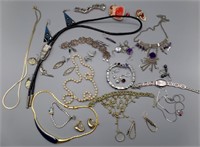 Estate Costume Jewelry with Sterling Silver