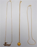 18k & 14k Gold Necklaces 9.8 grams