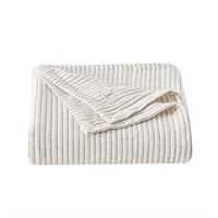 Solid Organic Cotton Ivory Blanket