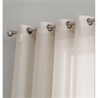 Solid Semi-Sheer Curtain Panels