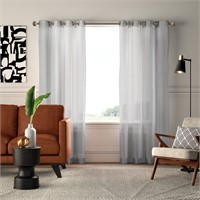 Highlawn Solid Semi-Sheer Grommet Curtain Panels