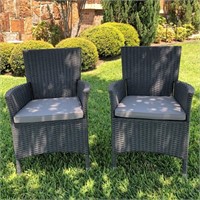 Patio Dining Armchair with Cushion (Set of 2)