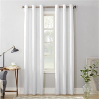 Matson Solid Semi-Sheer Grommet Single Curtain