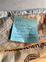 2- COTTON COIN BAGS FNB OF MIDDLETOWN