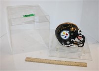 Pittsburgh Steelers Autographed Mini Helmet / Case