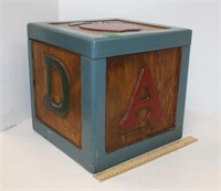 Large Wooden Block Box