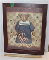 Americana Teddy Bear Print