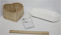 Bread Platter & Heart Basket