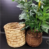 2 Baskets & A Faux Plant