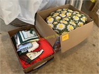 2 Boxes w/Placemats and Throws