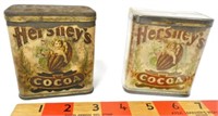 Lot of 2,Hershey's Cocoa Tins