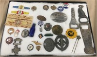 Collectibles Lot, German WW2 Pins, 1912 License
