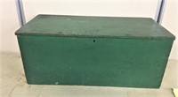 Painted Green Lift Lid Chest, 39"L