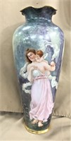 Large Royal Austria Vase w/ Woman & Cherubs
