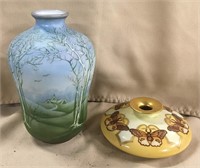(2) Vase, Nippon, T&V Limoges