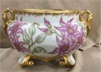 Limoges Center Bowl w/ Pained Flowers